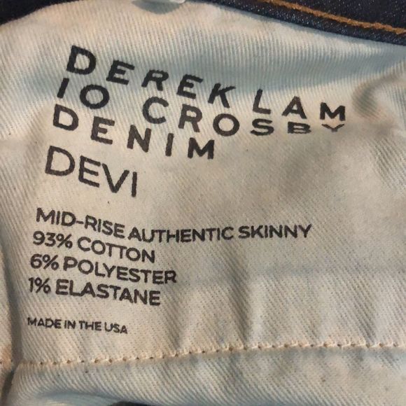 Derek Lam 10 Crosby Devi Women's Mid-Rise Authentic Stretch Skinny Jean size 27 - Picture 7 of 9
